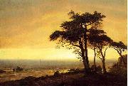 Albert Bierstadt The Sunset at Monterey Bay, the California Coast USA oil painting artist